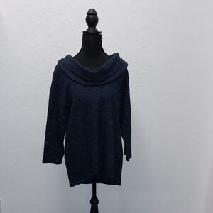 Style & Co. Dark Blue Cowl Neck Sweater